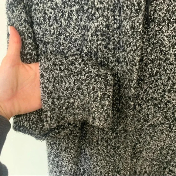 American Eagle Slouchy Oversized Black and Grey Marled Cardigan Medium - Picture 5 of 7
